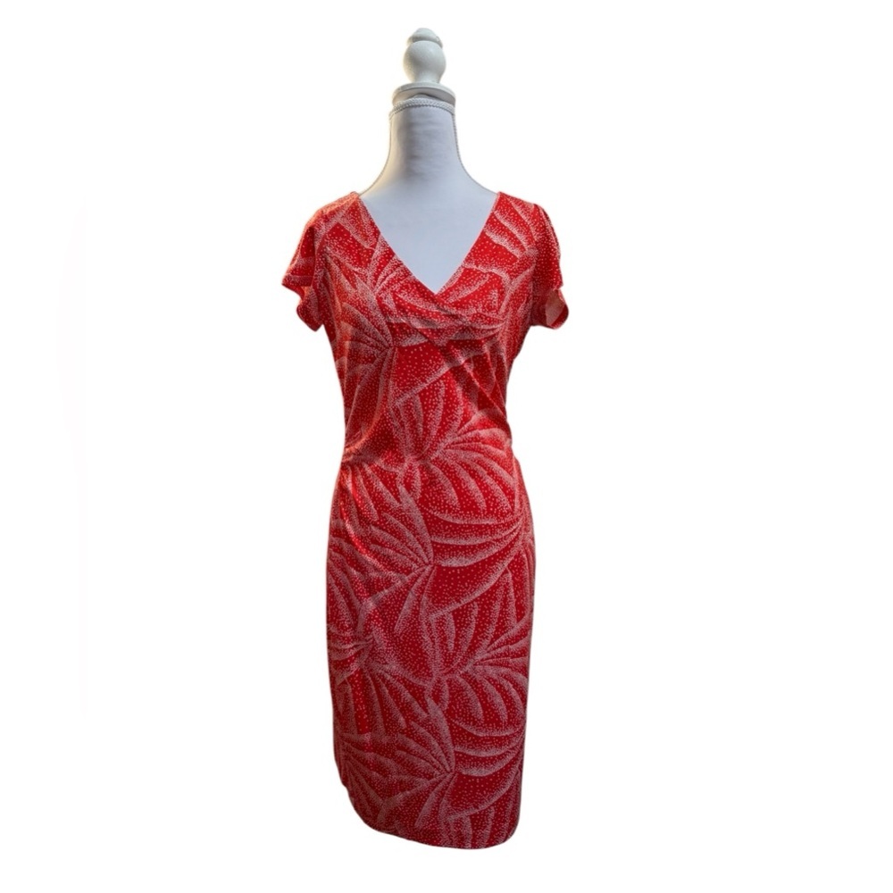 Diane Von Furstenberg Red Patterned Dress